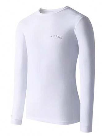 CAMEL CROWN Men's Quick-Drying T-Shirt Long Sleeve Autumn And Winter Lightweight Running Sports Fitness Long Sleeve
