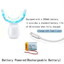 Teeth Whitening Accelerator Lamp, Featuring Powerful LED Lamp, Personal Care Accessory, For Home Or Travel Use - White - View 3