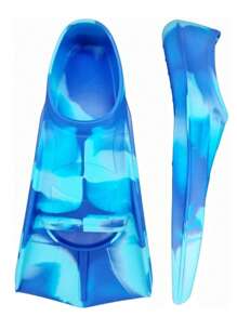 1 对，短款青少年脚蹼游泳脚蹼，游泳训练脚蹼，适合女孩、男孩、成人、男士和女士初学者