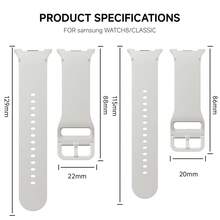 1 Dây đeo thể thao tương thích với Samsung Galaxy Watch 8 44mm 40mm 8 Classic 46mm Dây đeo thay thế cho Galaxy Watch 8 - 20mm - Xem 6