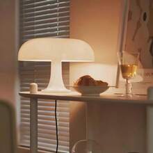 USB Powered Acrylic Mushroom Night Light Changing LED Ambient Lamp In Beige/White For Bedroom/Office/Study, Multi-Scenario Mood Lighting & Decorative Reading Lamp"