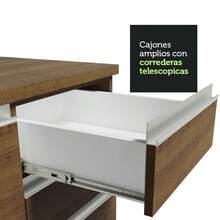 Cocina integral completa modular Madesa de esquina Glamy 329cm color marrón 02 con gabinetes y alacena diseño premium para espacios amplios - Marrón - Ver 7