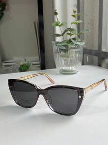 New Model Women's Eyeglass Frame / Glossy Side / Colorful Colors / WITH 2-In-1 FLANNEL CASE 65101 - 淺粉色 - 查看 3