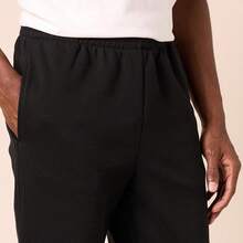 Pantalones deportivos de forro polar para hombre - Negro - Ver 6