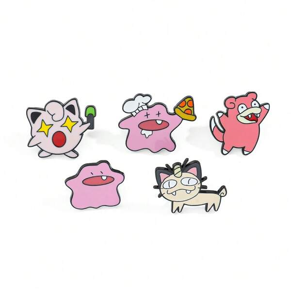 pokemon قطعة واحدة دبوس وشارة كرتون ياباني أنمي للحقيبة الظهر، دبوس قزم أليف، إكسسوارات أزياء إبداعية للمكتب، للقمصان والسترات والمجوهرات، مناسبة لعيد الميلاد وعيد الهالوين