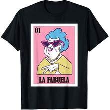 Funny Mexican Design For Grandma - La Fabuela T-Shirt - 黑色 - 查看 1