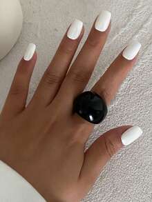 1pc/4pcs/Set Resin Teardrop Rings, Glamorous Luxury Resort Party & Casual Daily Wear Jewelry Rings, Unisex Gift - Ring - View 10
