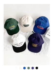 1pc Sunrise Pattern Letter Embroidered Flat Brim Wide Brim Baseball Cap, Spring/Summer Outing, Face-Flattering Casual Hip Hop Snapback Hat, Sun Protection