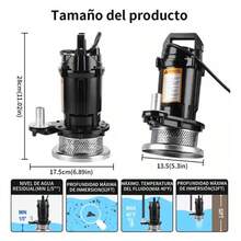 Bomba Sumergible Metálica 1/2 Hp Para Agua Limpia Sucia - Tipo de Enchufe B USA (110-127V) - Ver 5