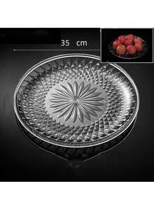 1/5 Stücke Acryl Prägung Kristall Obstplatte, kreative kleine zarte Haushalt Dessert Kuchen Snack Präsentationsplatte, Süßigkeitenschale, Kuchenteller, geeignet für den täglichen Gebrauch, geeignet für Snacks und Obst, vielseitig einsetzbar für Teegesellschaften und Dekorationen, geeignet für Cupcakes, Donuts, Obst, Küche, Weihnachtsgeschenk