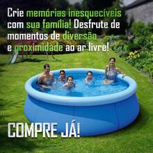Piscina Inflável 2490 Litros Infantil Grande Redonda Quintal - Multicolorido - Visão 2