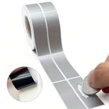 500pcs/Roll Sticker Sheets, Size: 1.18*0.39 Inches, Office Stickers, Scratch-Off Sticker Rolls, Rectangular Shape, Available In Gold And Silver, Coated Scratch-Off Film, Suitable For DIY Party, Event, Gift And Scratch Card Reward Stickers, Can Hide Text Codes.