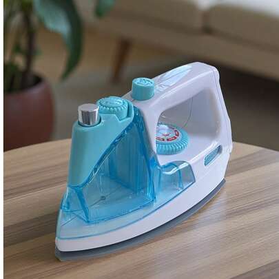 儿童玩具熨斗，逼真家用电器玩具，带灯光和音效，模拟熨烫衣服的过程，过家家玩具，家用电器玩具，缝纫角色扮演游戏，适合男孩女孩，益智玩具，节日和生日礼物，迷你逼真家用电器玩具，玩具，女孩玩具，儿童游戏