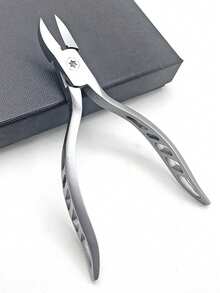 1pc Professional Podiatrist Foot & Toenail Clipper, Stainless Steel Nail Cutter, Nail Nipper - Ergonomic Design, Non-Slip Handle, Suitable For Thick And Ingrown Toenails, Includes Rhinestone Removal Tool Nail Care | Precision Scissors | Stainless Steel Nail Clipper