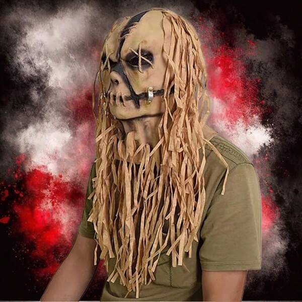 1pc Halloween Standalone Scarecrow, Scary Scarecrow Mask For Halloween
