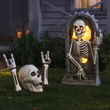 10" Oversized Skull Halloween Decorative Prop : Indoor/Outdoor Decor