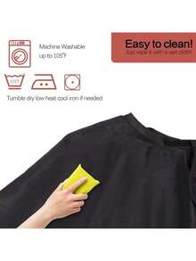 5pcs Oversized Perming & Dyeing Foil Capes, Waterproof Hairdressing Accessories - Black - View 6