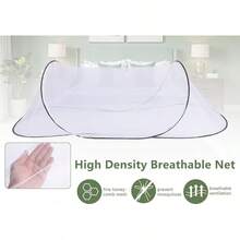 Gugxiom 78 * 32 * 22 Pulgadas Tienda, Mosquitera Plegable Portátil, Camping con Fondo de Red, para Cama Camping Viaje Patio (Negro con Fondo) - Negro con fondo - Ver 7