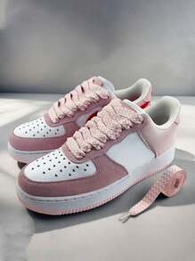 2pcs Colorful Woven Shoelaces - Fashionable Wide Design, Matching, Enhances Shoe Personalized