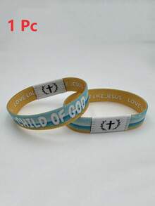 1pc Bible Verse Bracelet, NFC Enabled Christian Daily Prayer Text Bracelet, Unisex, Suitable As Holiday Gift For Halloween, Christmas, New Year