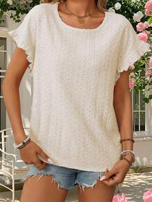 Women T-Shirt, Crew Neck Short Sleeve Solid Summer Loose Tops Streetwear For Casual Daily