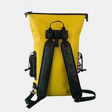 6,6 galones Mochila de alta calidad - Bolsa seca de gran capacidad para exteriores, adecuada para playas, senderismo, kayak y surf - Verde, amarillo, naranja, azul, negro opcional, equipo de aventura al aire libre | Mochila de estilo deportivo | Cierre de hebilla de - Verde militar - Ver 4
