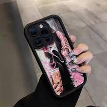 Scary Movie Pattern Frosted Soft Case For Apple  17 Air/16/15/14/13/12 Pro Max 17/16/15 Plus 11/X/Xsmax Mobile Phone Case Tpu For Galaxy S22 S23 S24 S25 Ultra/Plus/FE/Edge/+ Anti-Fingerprint Anti-Fall Durable For Men And Women - White - View 4