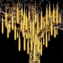 Christmas Meteor Shower Lights For Outdoor, Garden Lights, Snow Meteor Shower Lights LED Decorations For Trees, Yards, Gardens And Parties, Roof Decorations, Weddings, Ramadan, Christmas Tree Decoration Battery Powered (Without Battery) - Battery Box Meteor Shower Light String - View 6