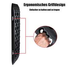 Heavy Duty Traction Aid Recovery Boards – 2 Sand Mats With 10T Load Capacity For Mud, Snow & Sand – Off-Road Vehicle Traction Mats Including Storage Bag & Installation Tool For Cars, Trucks, Motorhomes - Black - View 5