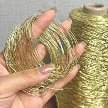 200g 1 Lote de Hilo de Crochet de Metal Brillante de Colores - Fino, Brillante, Ligero, Adecuado para Labores Manuales de Bolsos, Carteras, Cestas, Costura, Artesanía - Proveedor al por mayor, Fácil de Usar, Material Versátil