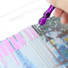 不锈钢钻石画尺轻便小钻石艺术尺钻石网格点钻对齐艺术工具DIY 5D钻石粘贴绘图工具配件 - 彩色 - 查看 7
