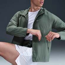 Nike 男式 AS M NK RPL MILER JKT 梭织连帽夹克 DD4747-364 - 綠色 - 查看 3