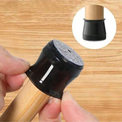4/8/12/16/24 pezzi Protezioni per le gambe della sedia rotonda - Contro i graffi, Coperture per sedie, Scorrimento fluido - Costruzione in silicone durevole, Tamponi in feltro morbido per un contatto delicato con il pavimento, Slitte per mobili, Proteggono il pavimento e le gambe di tavoli e sedie