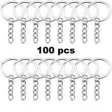10-100pcs/Set 20mm Key Ring Open Jump Rings Connector Metal Split Rings For Keychain Pendant Jewelry Finding Making Charm Crafting Gift Souvenir School Car Accessories Cute Goth Y2k - Silver - View 25