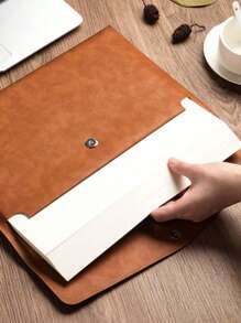 1pc A4/A5 2026 Planner PU Leather Waterproof File Folder, Document Organizer, File Envelope Set, Tablet Sleeve, With Magnetic Snap Closure, Suitable For Home, School, Office, Student Stationery (Brown, Black, Green, Gray, Blue)