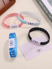 1pc Bible Verse Bracelet, NFC Enabled Christian Daily Prayer Text Bracelet, Unisex, Suitable As Holiday Gift For Halloween, Christmas, New Year