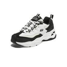 Skechers 女士厚底熊猫运动鞋，休闲运动鞋 - 黑與白 - 查看 5