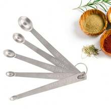 10PCS Stainless Steel Mini Measuring Seasoning Dry And Liquid Ingredients Spoon - Silver - View 4