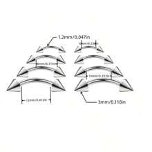 8/16/32 Pcs Stainless Steel Septum Nose Rings Set - Stainless Steel Lip Stud Set-Women Men's Body Piercing Jewelry Gift Stainless Steel Piercing Jewelry Set Lip Studs Tongue Studs Ear Studs Nose Studs Nipple Rings Tongue Rings Stainless Steel 14G 16G Straight Bar Curved Bar Bell Piercing Jewelry