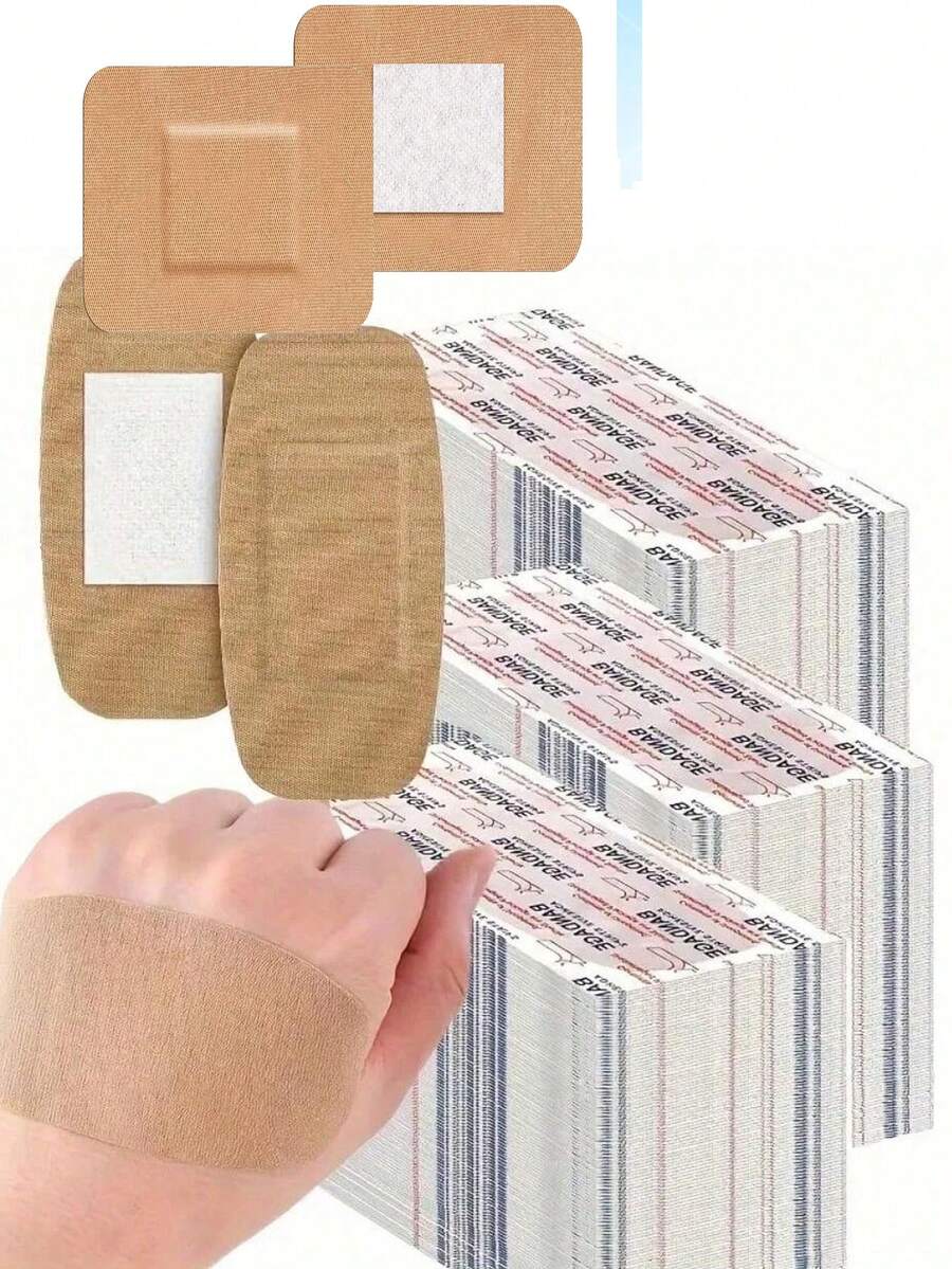 50 Stücke extra große wasserdichte und atmungsaktive Verbandpflaster für Notfall-Wundversorgung aus PE-Material, ideal für Sportverletzungen und Outdoor-Einsatz - Verschiedenfarbig - Übersicht 1