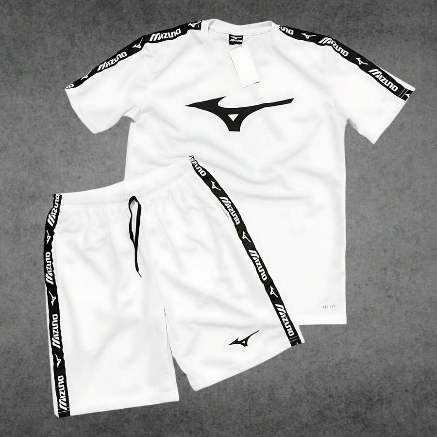 Conjunto Dry-Fit Camisa + Short Dryfit Masculino Academia e Treino Camisa Musculação Short Corrida Fitness