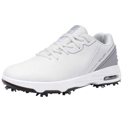 (US Local Shipment) 1PCS Men's Golf Shoes Six-Petal Studs Shoes+Waterproof  Men's Sports Shoes Highly Elastic Comfortable  Shock-Absorbing Men's Outdoor Competitive Sports Golf Shoes