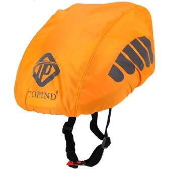 Bike Helmet Cover High Visibility Water Proof Cycling Helmet Rain Cover With Reflective Strip Dust Proof Breathable Mountain Road Bicycle Helmet Snow Cover Ride Gear