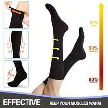 (6 Pairs) Knee-High Compression Socks  For  Women And Men For Outdoor Sports, Nursing Work, Running, Travel, Rugby, Soccer, Basketball, And Other Travel Sports High-Compression Sockings. - Multicolor - View 4