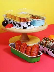 5/10/20/30个装可重复使用的甜点盒、水果盒、带盖零食盒、烘焙午餐盒。生日派对适用。生日蛋糕盒，例如烘焙蛋糕、甜甜圈、纸杯蛋糕等。 - 彩色 - 查看 5