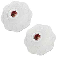 CILIA 1/2/4pcs,Lamp Bulb Socket, E26/E27 ,Screw Light Shade,Textured Roundness Petal Embossed Ceiling Bulb Fixing Holder, For Home