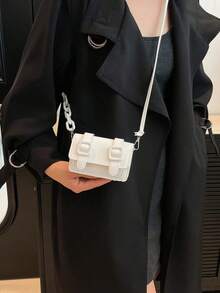 2024 Autumn/Winter Fashionable Miniature Lipstick-Shape Candy Crossbody Bag For Women, Versatile Small Shoulder Bag , New Year - 米色 - 查看 11