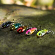 Fishing Jigs de Pesca Giratorios de Cola Giratoria, Bien Hecho Gallo Cola Señuelos de Pesca con Flash Cuerpo de Cobre y La Hoja, Jigs de Agua Dulce Crappie, Hoja Cebo para Trucha Perca - C-0.7"-1/16 onzas - Ver 8