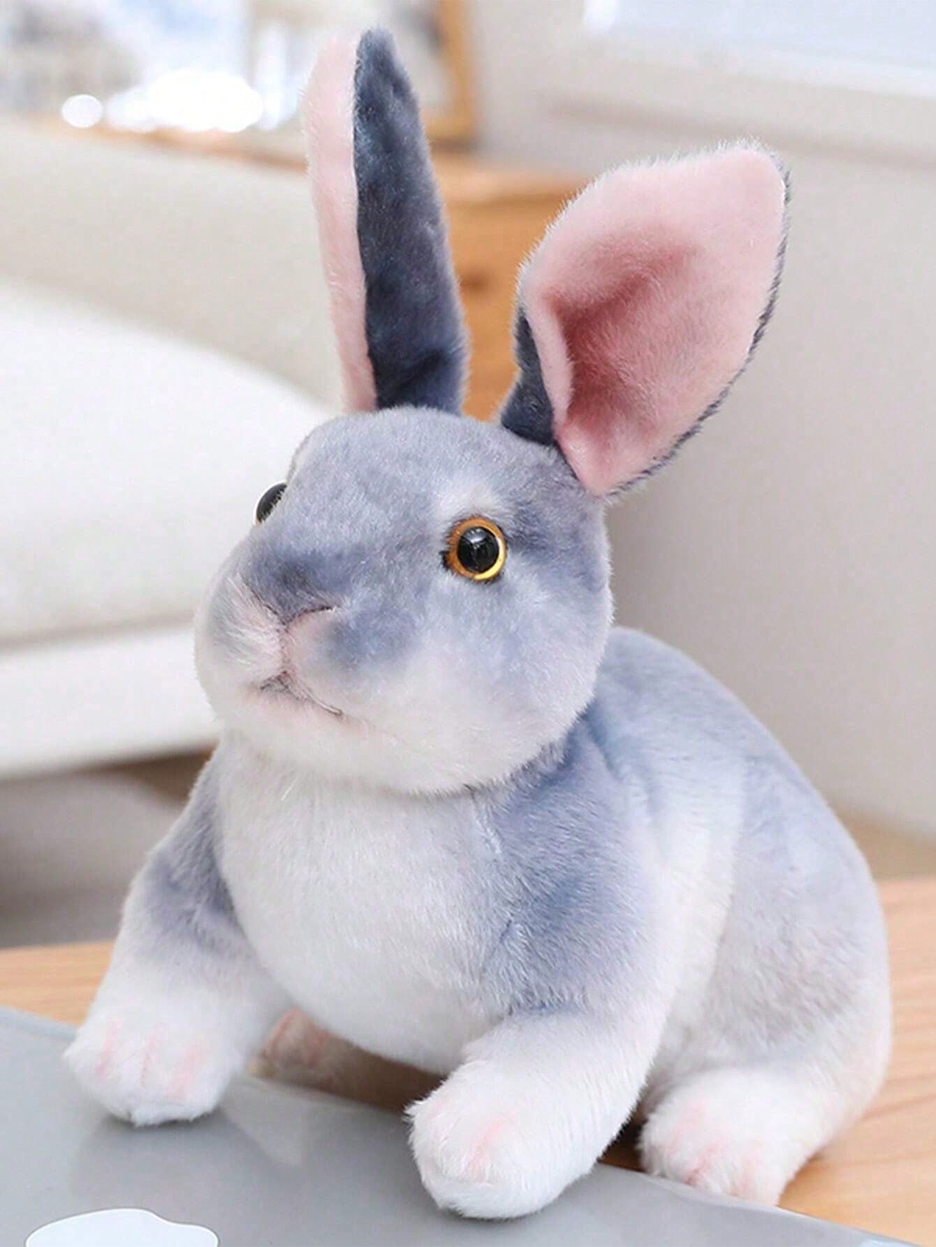 دمية أرنب واقعية محشوة بطول 9.8 بوصة – ألوان متعدد...