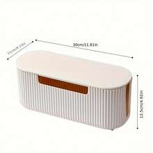 1-Pack Frost White Organizer Box For Power Strips, Surge Protectors, Chargers, Adapters, TV & Computer Wires - Cable Hider Box For Home/Office, Easy Assembly, Durable PP Plastic, Keeps Wires Organized, & Pets - 彩色 - 查看 3